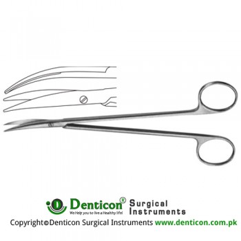 DeBakey Arteriotomy Scissor Curved Stainless Steel, 17.5 cm - 7"